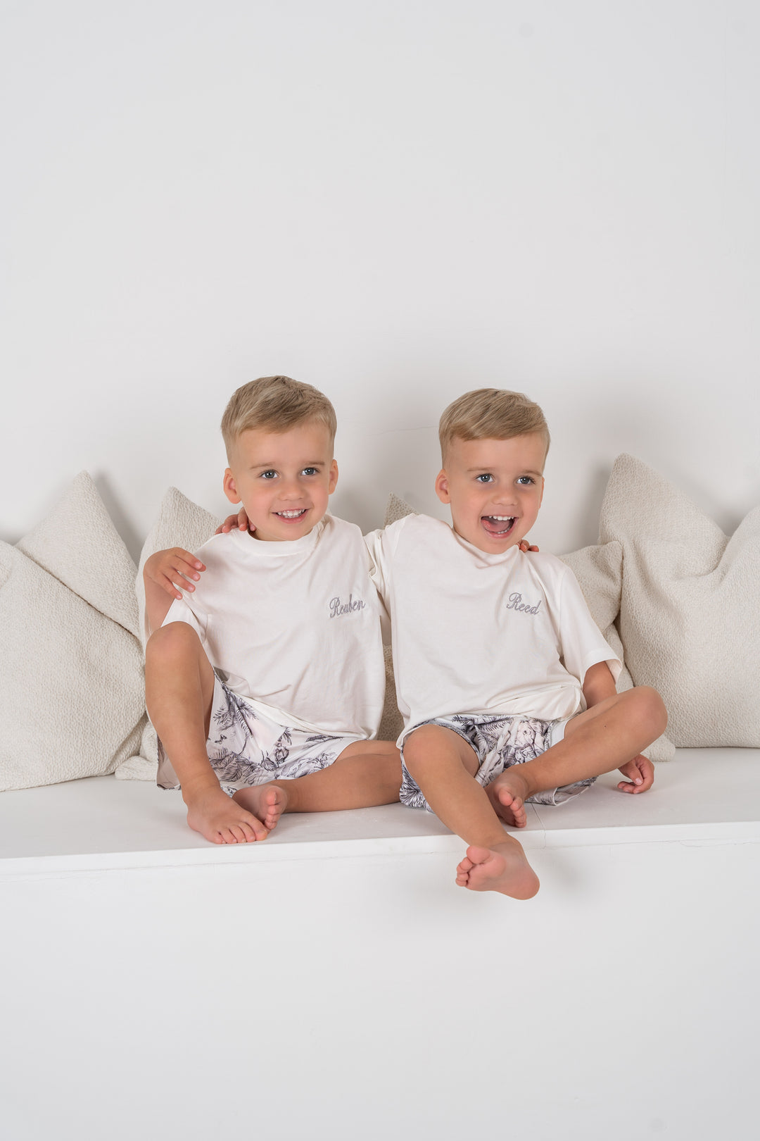 Boys Personalised Safari Luxury Jersey Shorts Set