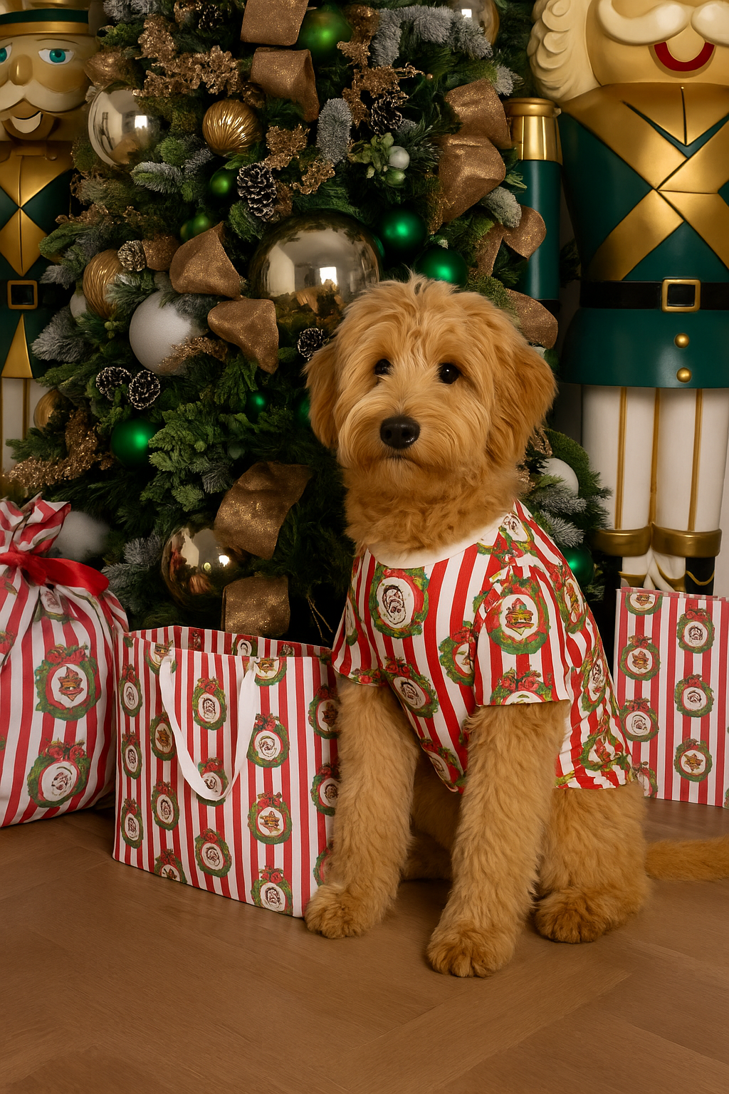 Dog Striped Wreath Snuggle Fit Suit