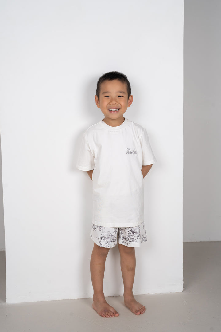 Boys Personalised Safari Luxury Jersey Shorts Set