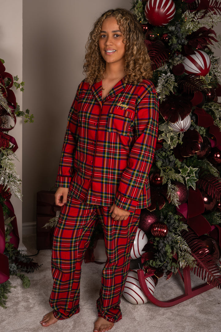 Personalised Tartan Luxury Cotton Pants Set