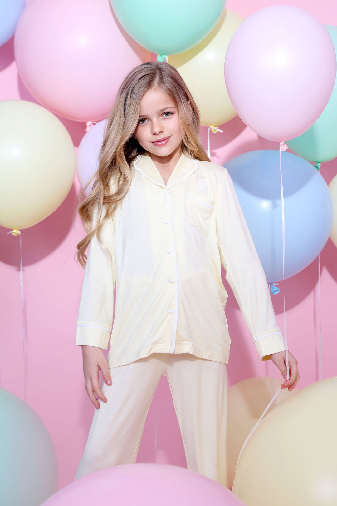 Mini Personalised Pastel Yellow Luxury Jersey Pants Set