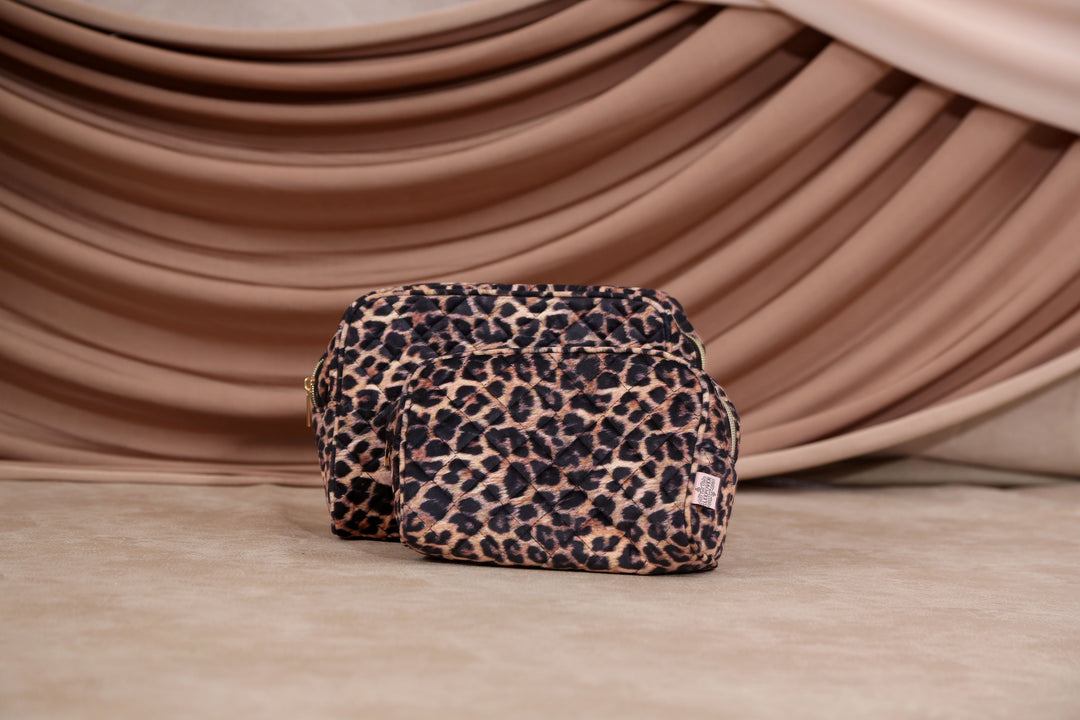 Leopard Cosmetic Bags - 2 Pack