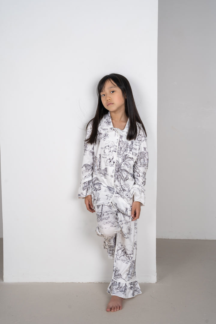 Girls Safari Luxury Jersey Pants set