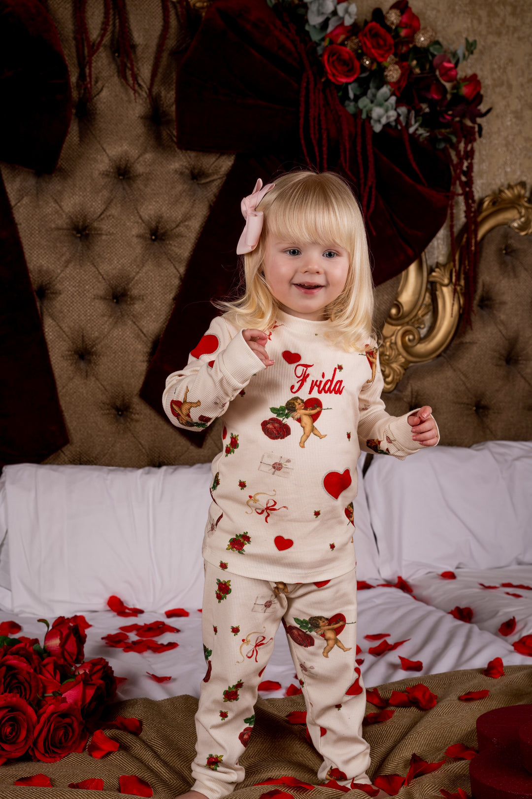 Children's Valentine's Ribbed Modal Pyjama Set