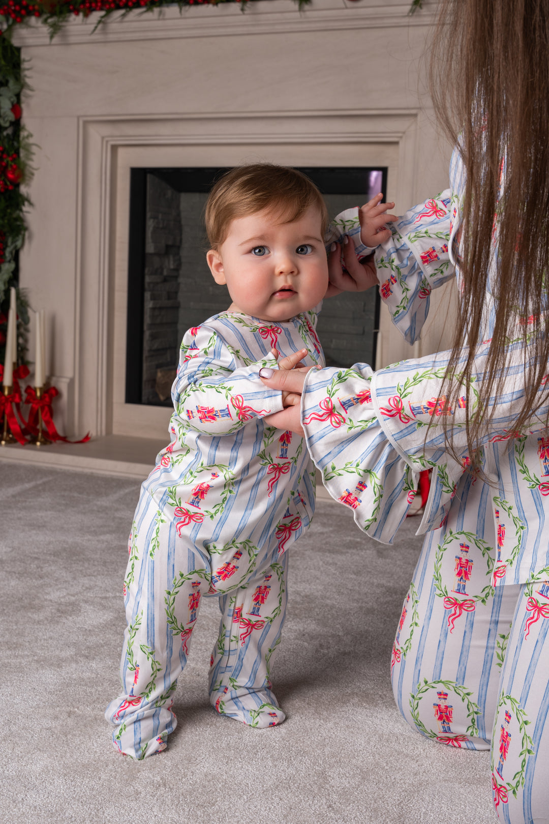 Baby Personalised Pink Toile De Jouy Luxury Jersey Zip Romper