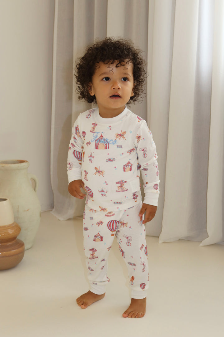 Boys Blue Circus Luxury Ribbed Modal Pyjama set