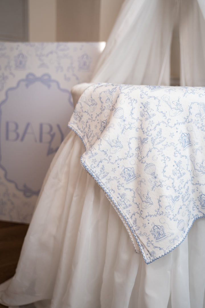 Blue Pointelle Blanket