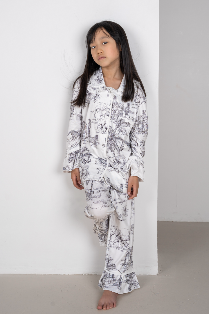 Girls Safari Luxury Jersey Pants set