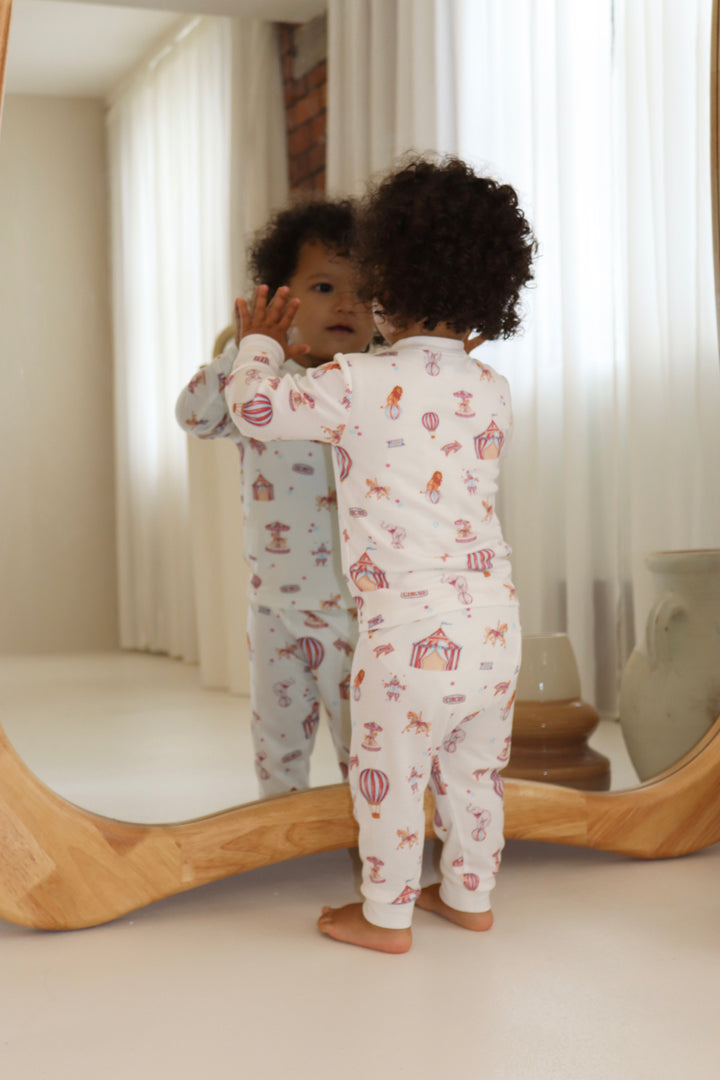 Boys Blue Circus Luxury Ribbed Modal Pyjama set