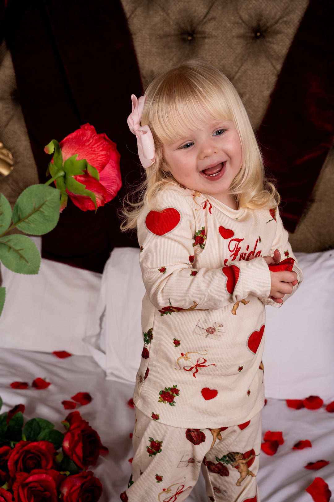 Children's Valentine's Ribbed Modal Pyjama Set