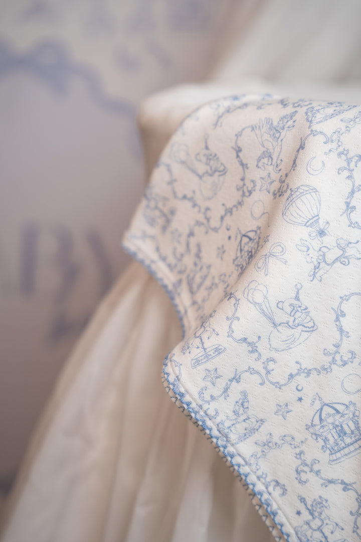 Blue Pointelle Blanket