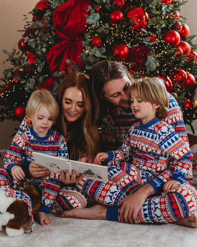 Adult and children Unisex Fairisle Print Snuggle Fit Set for the whole family