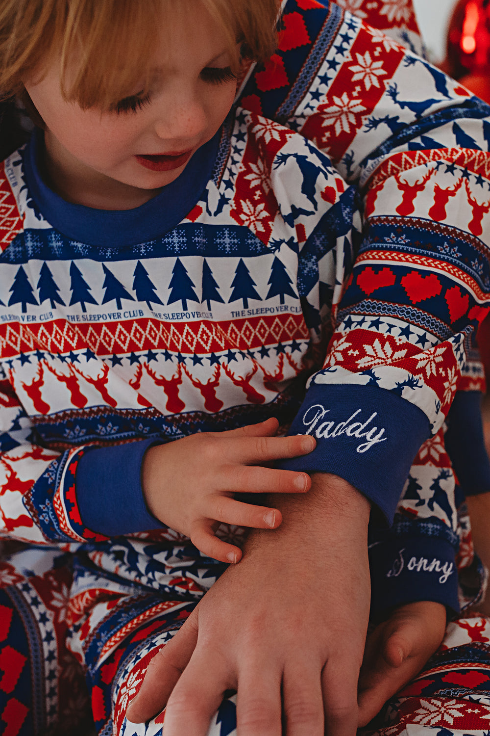  Fairisle Print Snuggle Fit Set for adults and children customised