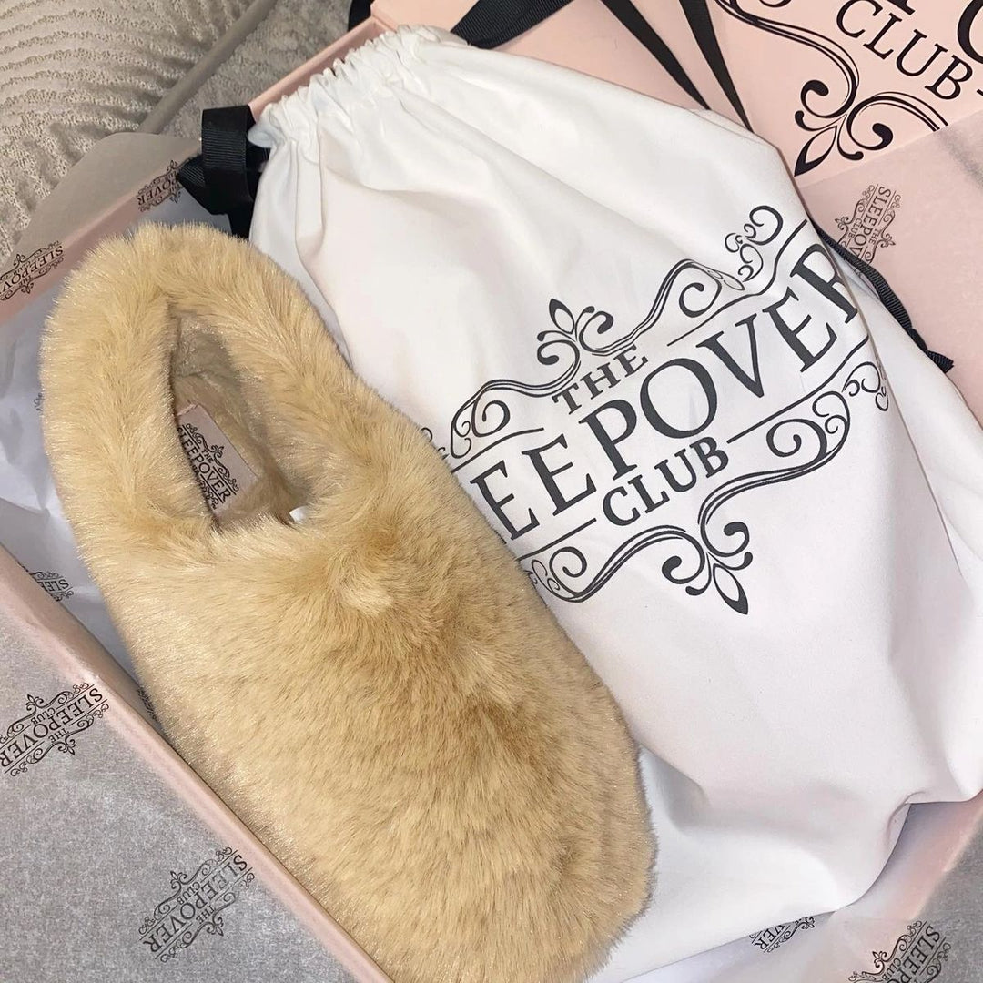 Fur slippers club factory discount